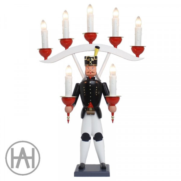 Lichterbergmann Jochbergmann elektrisch beleuchtet, 40 cm Handarbeit von Andreas Hegewald Seiffen