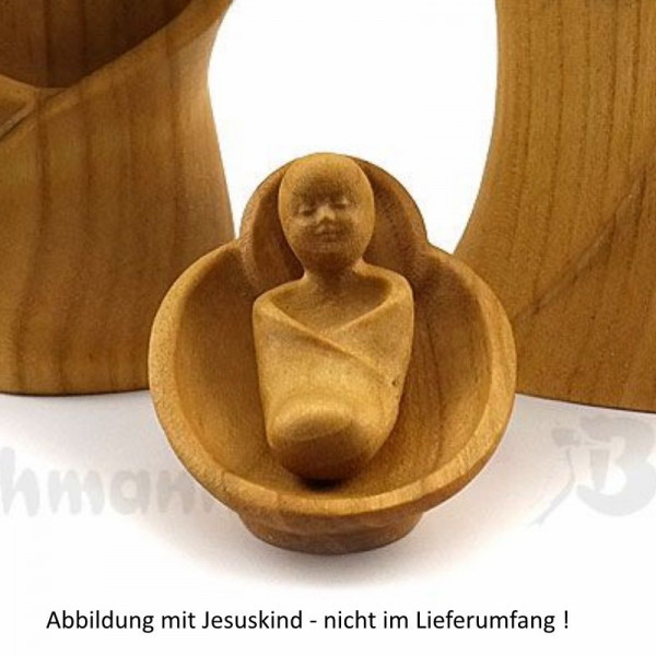 Gloria Krippenfigur Wiege, Kirsche, 12 cm*