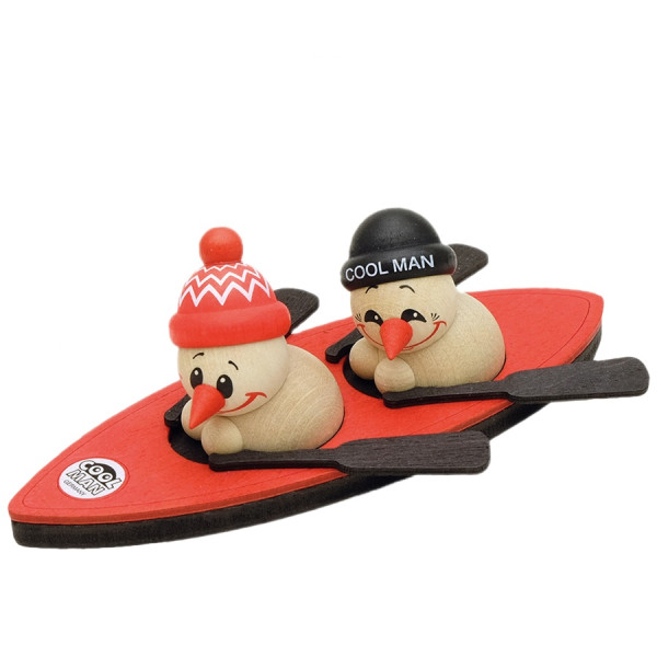 Cool Man Fritz & Freddy im Boot - Sammelfigur ca. 6 cm by Karsten Braune - Echt Erzgebirge